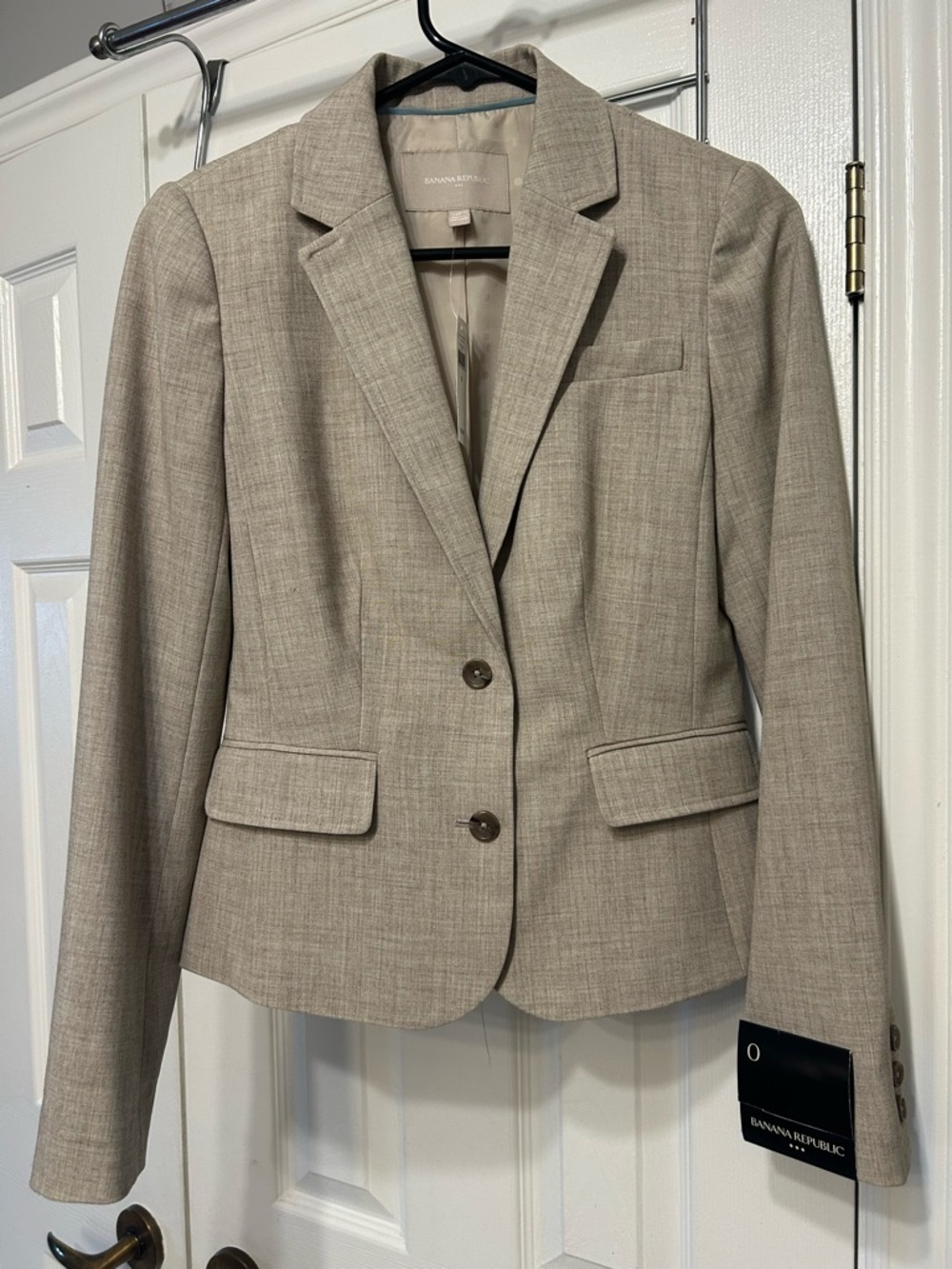 Banana Republic Women's Light Tan Two-Button Blazer